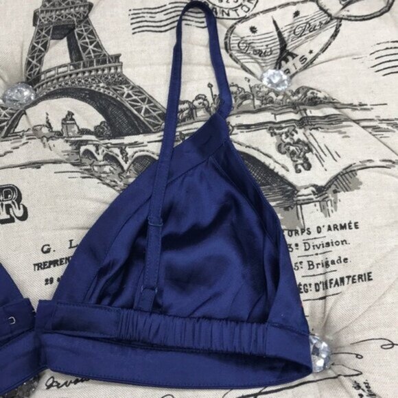 Topshop Satin Stripe Bralet - Picture 5 of 8